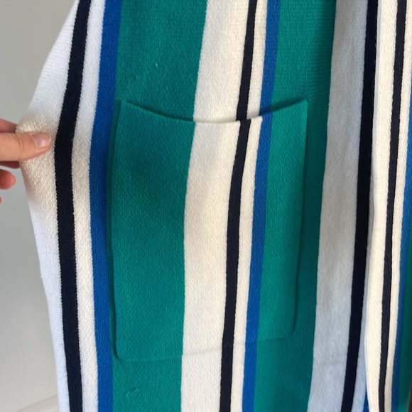 New Free People All I Need Stripe Hooded Poncho Jacket - Picture 8 of 12